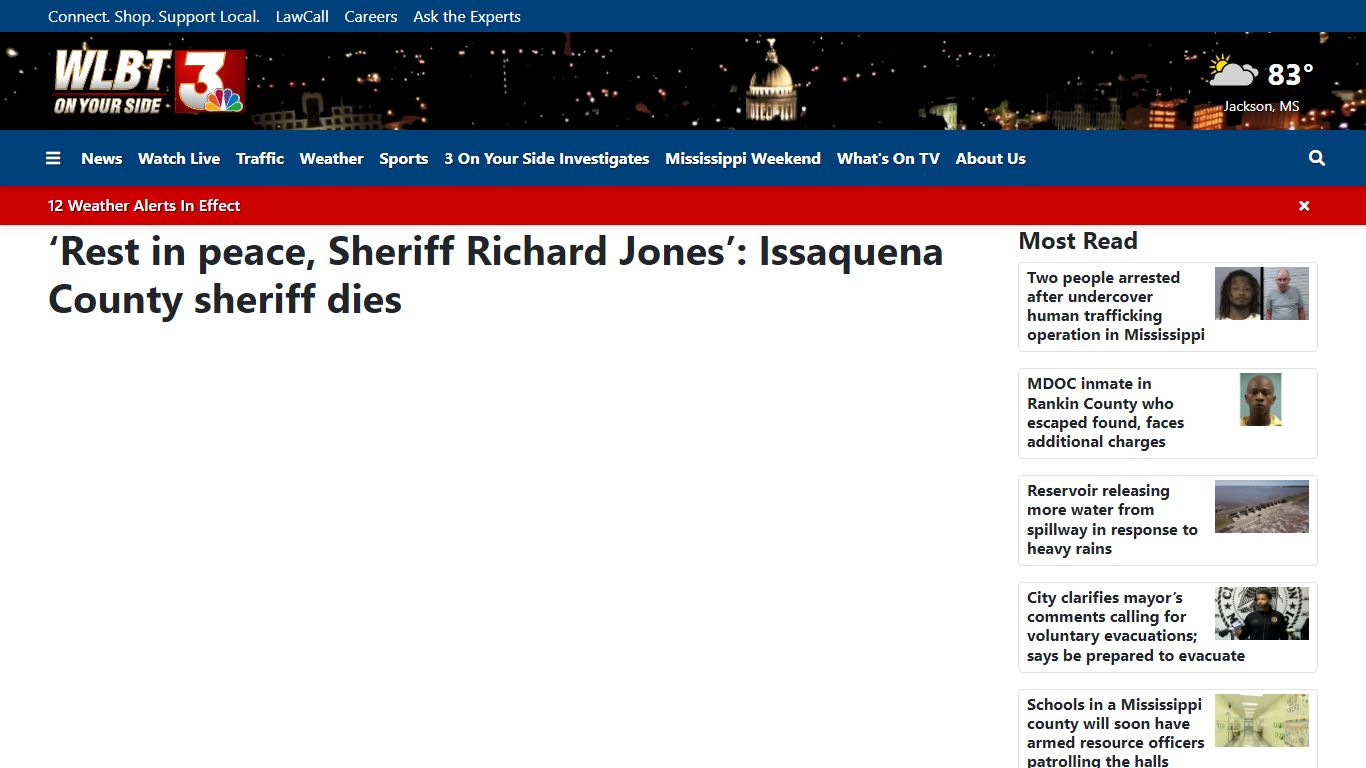 ‘Rest in peace, Sheriff Richard Jones’: Issaquena County sheriff dies