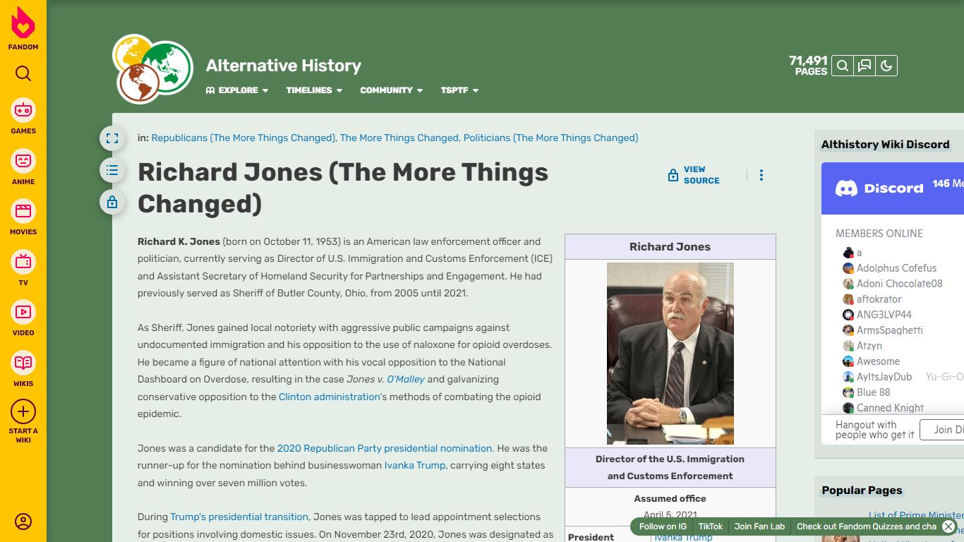 Richard Jones (The More Things Changed) - Alternative History