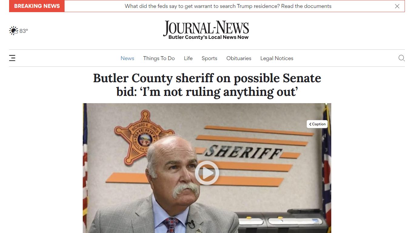 Sheriff Richard K. Jones non-committal on Ohio Senate run - journal-news